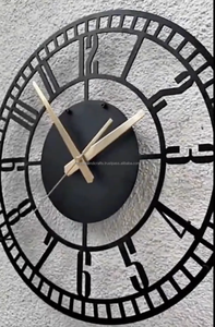 Horloge murale en métal de haute qualité, taille personnalisée, meilleure qualité, horloge murale en fer d'Inde - Product Image 5