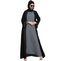 Nouvelle robe Abaya décontractée grande taille, manches régulières, fermeture éclair sur le devant, respirante, tenue musulmane personnalisée de Dubaï