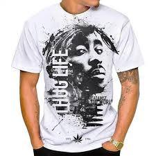 T-shirt graphique hip-hop personnalisé pour homme |   T-shirt hommage à 2Pac Thug Life |   Vêtements de rue urbains en coton 100% premium - Product Image 3