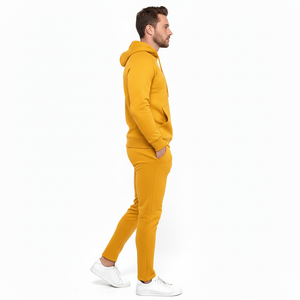 Ensemble de survêtement décontracté et respirant pour hommes, personnalisé, avec capuche, effet délavé, idéal pour la gym et l'entraînement, léger, pour le jogging, vente en gros directe usine - Product Image 3