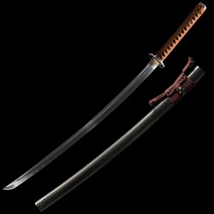Espada Katana Hecha a Mano de Acero al Carbono de 60 cm con Mango de Madera y Funda, Hoja Recta de Grado Industrial OEM - Product Image 1