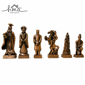 Luxury Gold Silver Brass Roman Greek <b>Chess</b> Set with Black Marble Square <b>Board</b> Handmade Royal Decorative Strategy Pieces - Product Image 2