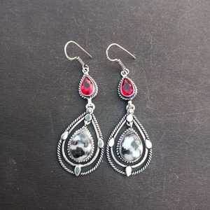 Pendentif en argent sterling 925 plaqué or 18 carats avec garnet jaspe buffle serti clos, fait main, cadeau pour femme, anniversaire - Product Image 5