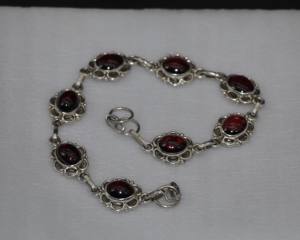 Bracelet en grenat naturel AAA+++ avec argent sterling 925 – Bijoux en pierres précieuses faits à la main pour femmes, vente en gros - Product Image 6