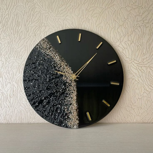 Luxury Resin Epoxy Wall Clock Handmade River Design Modern Decorative Clock for Home Office Living <b>Room</b> - Product Image 2