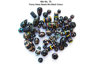 Cuentas de Vidrio Negras de Primera Calidad de Fabricante Indio para la Elaboración de Joyas, Accesorios Decorativos, Precio Directo de Fábrica al por Mayor - Product Image 2