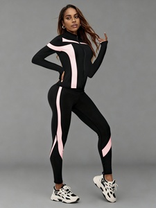 Ensemble de vêtements de sport sans couture Atlaset pour femmes, vêtements de sport haut de gamme, soutien-gorge de sport, leggings taille haute, veste, tissu extensible en spandex tricoté - Product Image 3