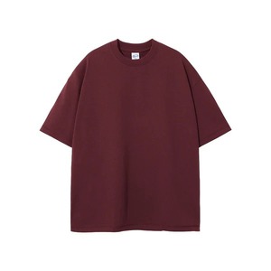T-shirt da uomo oversize a maniche corte girocollo in jersey di cotone tinta unita, vestibilità casual, lunghezza normale - Product Image 1
