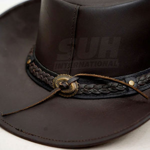 Sombreros de Vaquero de Cuero de Primera Calidad, Logotipo Personalizado, Estilo Occidental, Duraderos y Cómodos para Adultos, SUH INTERNATIONAL SI-CBH-5507 Four - Product Image 5