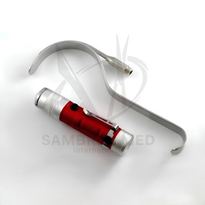 Sambrialmed International Deaver Retractor Stainless Steel Fiber Optic Light Guide Deep Cavity <b>Illumination</b> 25mm Blade 21cm - Product Image 6