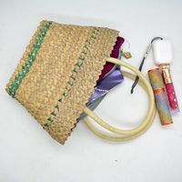 Tas Anyaman Jerami Berkualitas Tinggi Desain Lanskap Ramah Lingkungan Tas Sehari-hari yang Lembut - Desain Baru Lapisan Serat Bambu Tali Tunggal