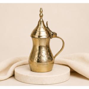 Premium Handcrafted Arabic Brass Dallah Coffee <b>Pot</b> Traditional Middle Eastern Engraved Coffee Server for Luxury Home Decor - Product Image 4