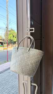 Sac fourre-tout en paille tressée de Bali, best-seller indonésien, couleur unie, style vintage, broderie, ouverture supérieure, sac à main d'été pour femme - Product Image 2