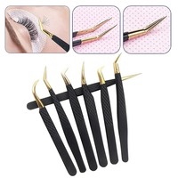 BAFA SURGICAL INSTRUMENTS 1Pc Pince à épiler noire antidérapante à pointe droite pour extensions de cils - Acier inoxydable léger et durable pour sourcils