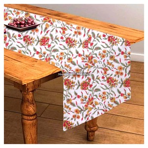 Bulk Selling Pure Cotton Hand Block Print Table <b>Runner</b> From Indian Manufacturer For Wedding Events Home Decor Outdoor Use - Product Image 5