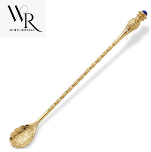 Agitateur à cocktail en métal doré avec finition attrayante Poignée torsadée pour le mélange de vins et de boissons à l'hôtel pour les cocktails - Product Image 1