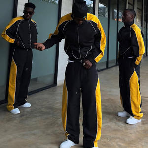 Conjunto Deportivo Personalizado de Alta Calidad, Chaqueta y Pantalones Reflectantes con Cierre, Cortavientos de Nailon y Poliéster para Hombre - Product Image 4