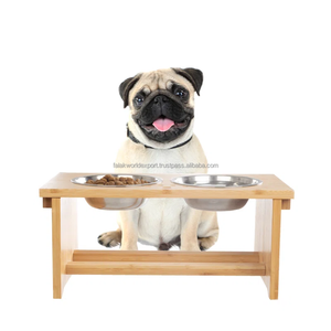 Modern Design Dog and Cat <b>Steel</b> <b>Bowl</b> with Wood Stand and High Quality for Dog Food Serving <b>Bowl</b> Us for Water Falak World Export - Product Image 6