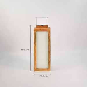 Farol de Madera Cuadrado Hecho a Mano, Portavelas, Pantalla para Lámpara, Caja de Luz Decorativa para el Hogar, Bodas, Navidad - Product Image 1