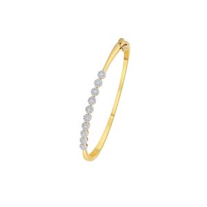 Pulsera de tenis de lujo chapada en oro amarillo con diamantes de 0.53 ct, corte brillante redondo, engaste de garras, certificado IGI, regalo para mujer - Product Image 3