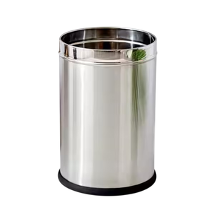 Poubelle en métal galvanisé robuste pour la maison et le jardin, poubelles à déchets artisanales en métal design avec couvercle - Product Image 6