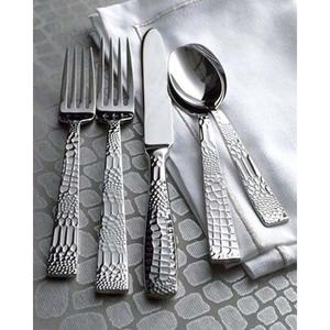 Prix de gros en usine à bas prix en acier inoxydable poli miroir doré poignée clouée cuillère couteau et fourchette ensemble de couverts - Product Image 2