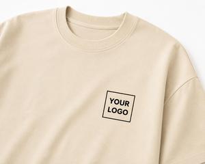 T-shirt en coton surdimensionné pour homme avec logo personnalisé sur le devant, col rond, manches courtes, jersey respirant écologique 220g, coupe décontractée - Product Image 6