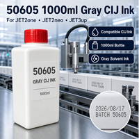 Encre grise Lei 50605 1000 ml, alternative pour qJET2one, qJET2neo, qJET3up, encre de marquage industrielle CIJ de qualité professionnelle