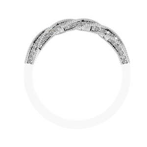 เครื่องประดับเงินแท้ 925 ชุบโรเดียม ประดับเพชรซิคอน แหวนหมั้นแบบเกลียว - ของขวัญสุดหรูสำหรับงานแต่งงานและวันครบรอบ - Product Image 4