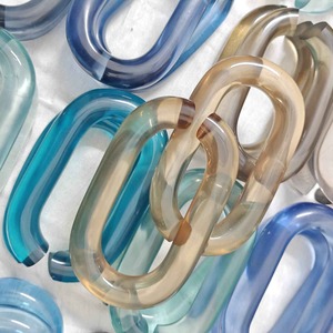 Cadena de resina, eslabones de resina, cadena de resina hecha a mano, cadena de resina transparente, cadena de resina transparente de diseño, cadena de eslabones de resina - Product Image 2