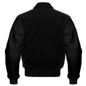 Chaquetas de béisbol negras retro vintage, estilo callejero personalizado, chaqueta negra de manga larga para hombre, chaqueta de béisbol - Product Image 2