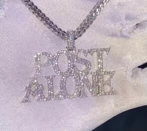 Custom Name Latter Pendant VVS Moissanite Iced Out Pendant 925 Silver Pendant Pass Diamond <b>Tester</b> Initial Charms Pendant For Men - Product Image 6