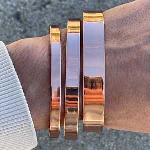 Gold Plated Alloy Cuff Bracelets Set Unisex Classic Style <b>Bangles</b> Jewelry <b>men</b> women copper healing wear therapy unisex - Product Image 1