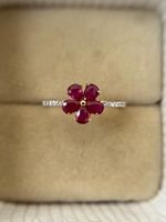 Bague solitaire vintage en argent sterling 925 plaqué or 14 carats et rhodium, certifiée IGI, avec rubis rouge naturel taille poire de luxe