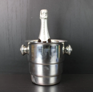 Seau à glace et refroidisseur à vin de qualité supérieure, grand modèle argenté, pour la vente en gros, avec logo, idéal pour le champagne et les articles de bar. - Product Image 3