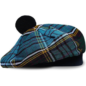 Chapeau Tam O Shanter de qualité supérieure, écossais, motif tartan de l'île de Skye, en laine chaude, classique pour les Jeux des Highlands - Product Image 1
