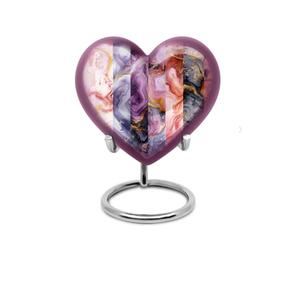 Urne funéraire décorative en forme de cœur avec support, pour cendres humaines, motif patte d'animal, idéale pour adultes - Meilleure vente - Product Image 3