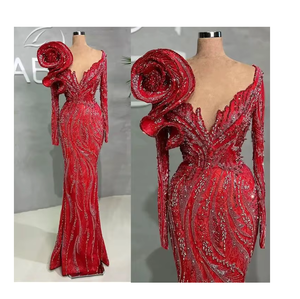 2026 Mermaid Wedding Dresses Women Elegant Beaded Lightweight Handmade Embroidery Short Sleeve Bridal Gowns Lace Plain Pattern - Product Image 1