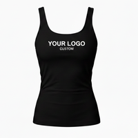 Débardeur de sport personnalisé pour femme adulte, avec soutien-gorge intégré, compression et maintien, dos nageur, en Spandex/Polyester, idéal pour le pickleball et le fitness