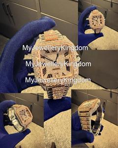 Customized 20K Moissanite Stainless Steel & Moissanite Band Automatic Mechanical <b>Couple</b> <b>Watch</b> with 10 Bar Water Resistance - Product Image 1