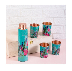 Botella de Cobre Puro de Lujo Auténtico, Combo con Caja de Regalo, Hecha a Mano, Ecológica, Gran Capacidad (>1L), Apta para Uso Diario - Product Image 2