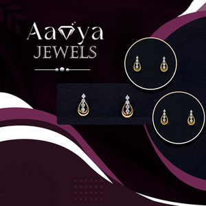 Pendientes de Diamantes Cultivados en Laboratorio con Corte Brillante, Oro Sólido de 9K, Certificación HRD de Lujo, para Aniversario, Compromiso, Boda, Regalo, Estilo Indio - Product Image 2