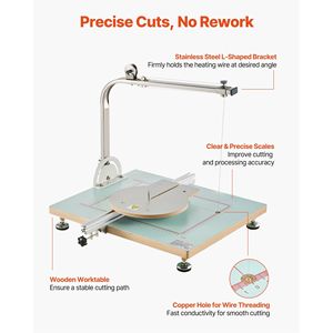 Taglierina Elettrica per Polistirolo a Filo Caldo, Portatile da Tavolo, 58W, con Temperatura Variabile - Product Image 6