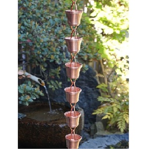 Exclusive Black Metal Lotus Design Rain Chain Modern Design Powder Coated Outdoor <b>Garden</b> Decoration <b>Hanging</b> Rain Catcher - Product Image 5