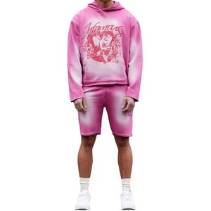 Sudadera con Capucha Azul para Hombre con Estampado Gráfico Blanco, Corte Regular, Ropa Casual, Impresión por Sublimación, Material French Terry - Product Image 2