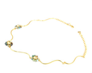 Collar de Cadena Chapado en Oro de 18K con Gema de Turquesa Africana de Estilo Clásico y Forma Elegante, Cristal Curativo, Piedra de Nacimiento, Joyería para Mujer - Product Image 5