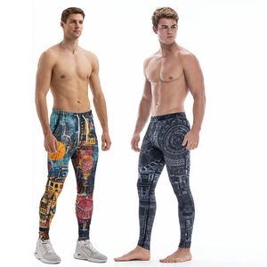 กางเกงเลกกิ้งซับลิเมชั่นสำหรับผู้ชาย กางเกงบาสเก็ตบอล กางเกงออกกำลังกาย ฟิตเนสแวร์ กางเกงเลกกิ้งซับลิเมชั่นสำหรับผู้ชาย - Product Image 1