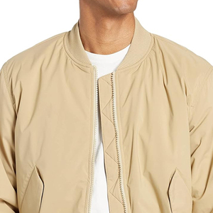 Chaqueta Bomber Deportiva de Color Sólido para Hombre, Ropa de Exterior a Precios Económicos, Chaqueta Bomber de Corte Regular para Hombre - Product Image 2