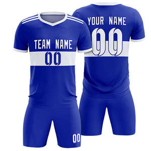 Custom Purple Yellow Soccer Jersey Set V-Neck Short Sleeve Sublimated Breathable Unisex Adult Team Apparel - Product Image 1