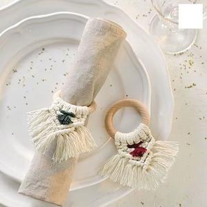 Anillo de Servilleta de Macramé Hecho a Mano al por Mayor con Accesorio Decorativo Boho para Mesa, Ideal para Bodas, Hoteles y Eventos, Exportación - Product Image 6